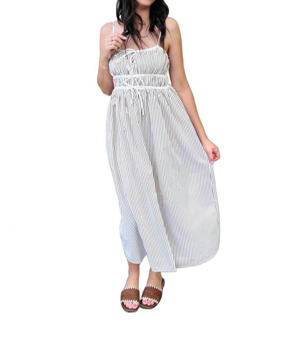 NEW KLD. SIGNATURE endless summer dress in white striped